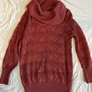 Maurices Burgundy Cowl Neck Sweater
